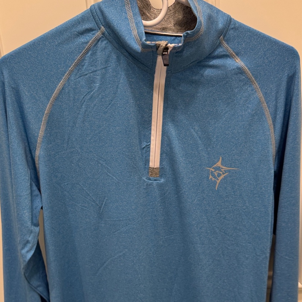 Blue Quarter-Zip Pullover